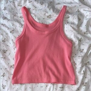 Summer Pink Cropped Tank Top